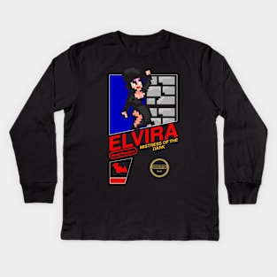 Elvira 8-Bit Shirt Kids Long Sleeve T-Shirt